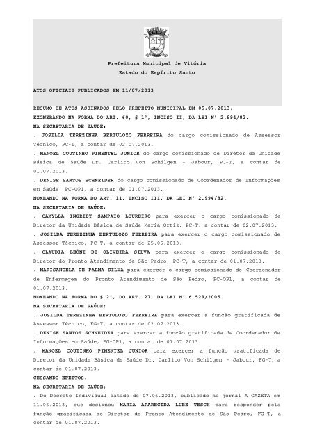 modelo materia internet 27.04.13 - Prefeitura de VitÃ³ria