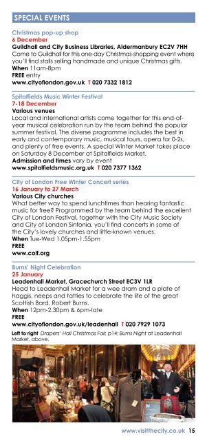 Winter in the City brochure - the City of London Corporation