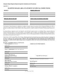 Special Inspections Form - City of Chesapeake
