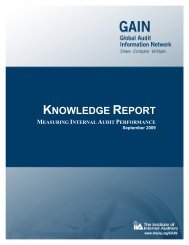 knowledge report measuring internal audit performance - Felaban