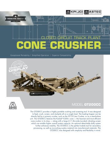 gt200cc cone crusher - KPI-JCI