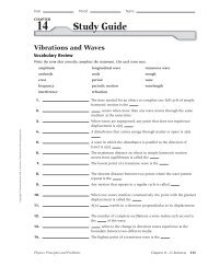 Chpt. 14 Study Guide - Dickey Physics