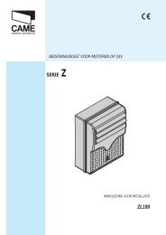 serie z zl180 bedieningskast voor motoren op 24v - Came