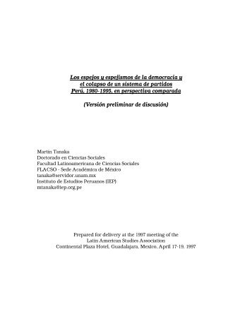 Los espejos y espejismos de la democracia y el ... - Cholonautas