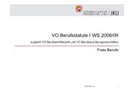 Freie Berufe_RAO - wirtschaftsrecht@jku.at