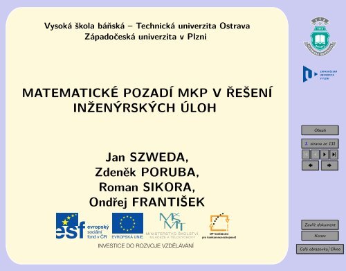 MatematickÃ© pozadÃ­ MKP v ÅeÅ¡enÃ­ inÅ¾enÃ½rskÃ½ch Ãºloh
