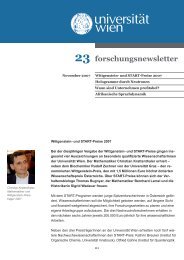 November 2007 - Forschungsnewsletter - UniversitÃ¤t Wien