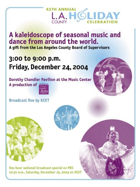 A kaleidoscope of seasonal music and dance from around the world.