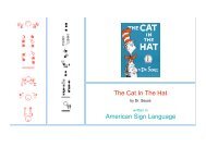 Cat in the Hat by Dr. Seuss in American Sign Language - SignWriting