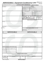 SERVICEABLE - Equipment Conditioning Label MOD Form 731