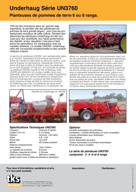UNDERHAUG UN3760 - TKS AS