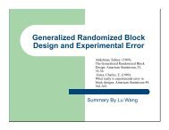 Generalized Randomized Block Design and ... - People.stat.sfu.ca