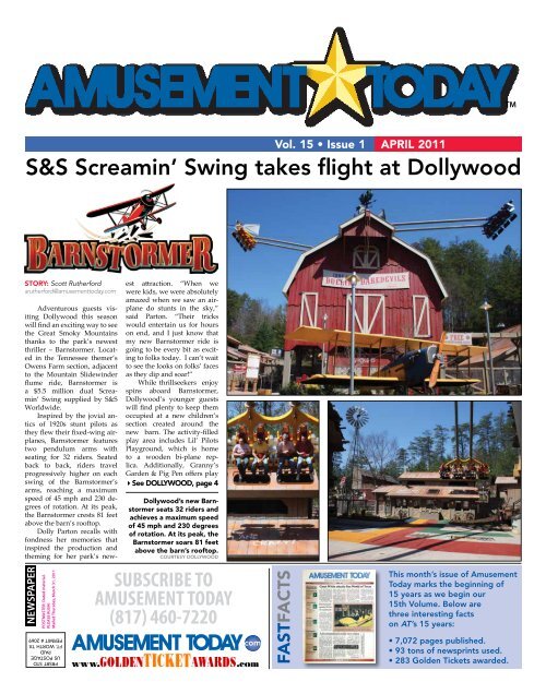 S&amp;S Screamin' Swing takes flight at Dollywood - Amusement Today