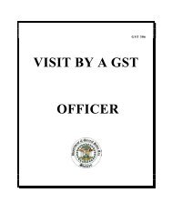 Visit by a GST Officer - The Belize Department of General Sales Tax