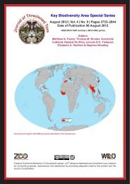 Key Biodiversity Area Special Series - Journal of Threatened Taxa