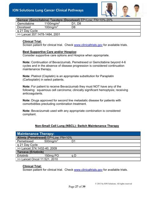 ION Breast Cancer Clinical Pathways - ION Solutions