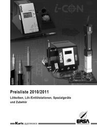 Preisliste 2010/2011 - ERSA-Shop