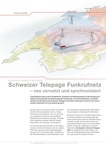 Schweizer Telepage Funkrufnetz – neu vernetzt und ... - Swissphone