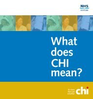 What does CHI mean - eHealth