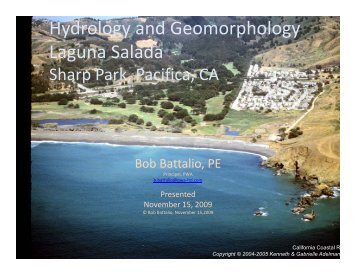 Hydrology and Geomorphology Laguna Salada - Pacifica Riptide