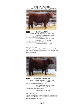 Bell M Farms - Canadian Shorthorn Association