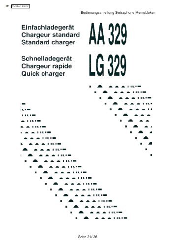 Bedienungsanleitung Swissphone Memo/Joker Seite 21/ 26