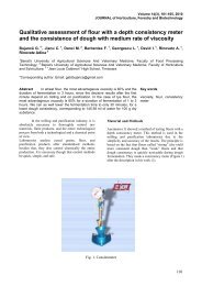 Qualitative assessment of flour with a depth consistency meter and ...