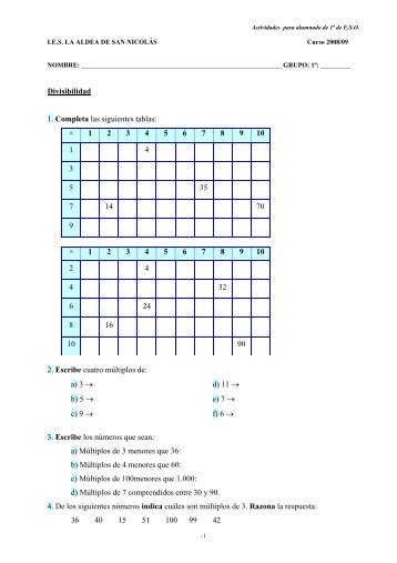 banco de actividades - IES La Aldea