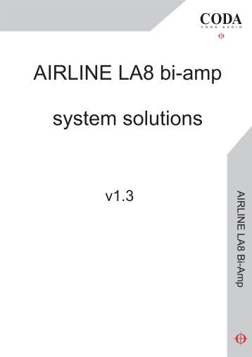 AIRLINE LA8 bi-amp system solutions - Coda Audio