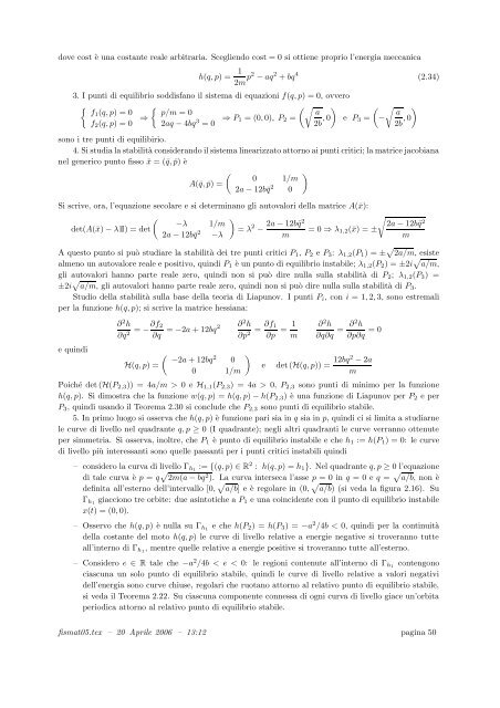 Esercizi e appunti per il corso di Fisica Matematica - Sezione di ...