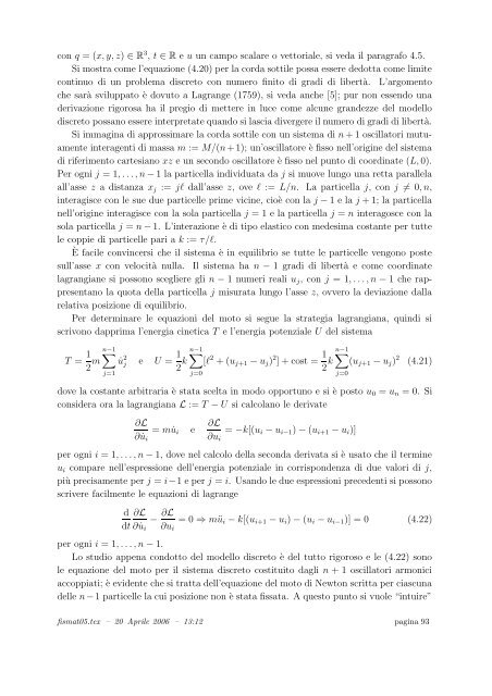 Esercizi e appunti per il corso di Fisica Matematica - Sezione di ...