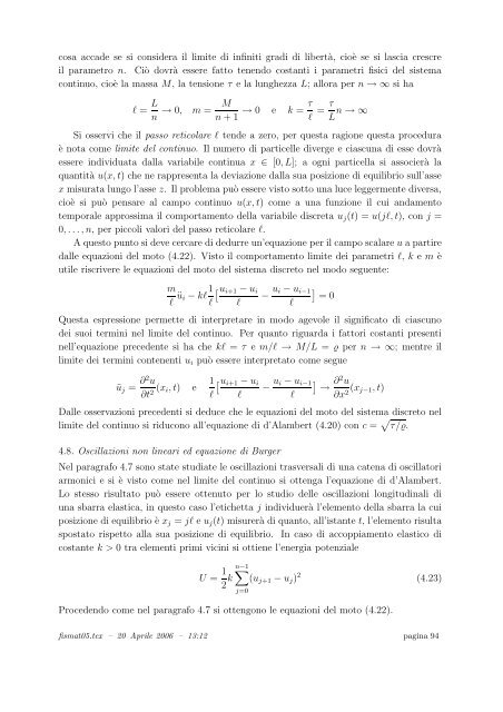 Esercizi e appunti per il corso di Fisica Matematica - Sezione di ...