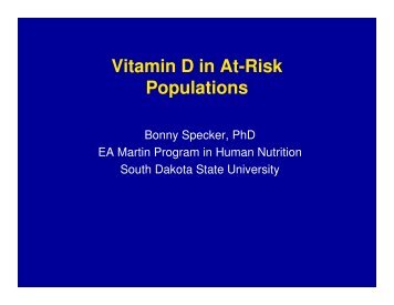 Vitamin D in At Risk Populations By Dr. Bonny Specker.pdf - ILSI India