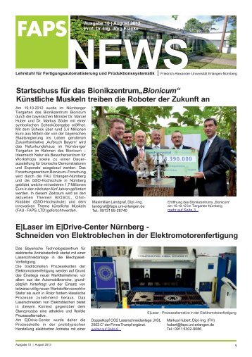 Ausgabe 10 - FAPS News 08/2013