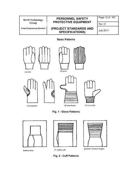 586. Engineering Standards for Personnel Protective Equipment ...