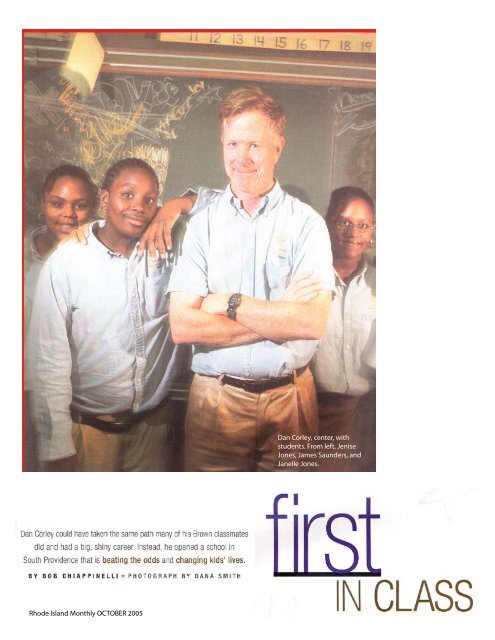 Dan Corley, center, with students. From left, Jenise Jones, James ...