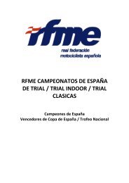 rfme campeonatos de españa de trial / trial indoor / trial clasicas