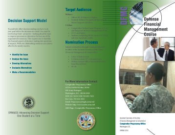 Defense Financial Management Course (DFMC) - Army Financial ...