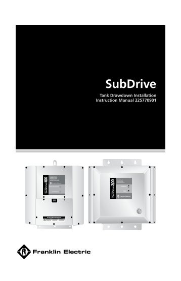 Tank Drawdown Installation Instruction Manual - Franklin Electric