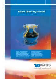 Watts Silent Hydrostop - WATTS industries