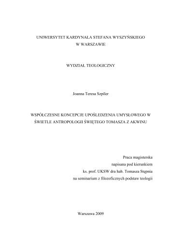 UNIWERSYTET KARDYNAÅA STEFANA WYSZYÅSKIEGO W ...
