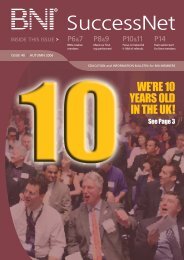 SuccessNet Autumn 2006 - BNI Europe