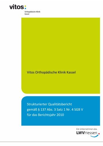 QualitÃ¤tsbericht 2010 - OrthopÃ¤dische Klinik Kassel