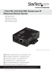 1 Port RS-232/422/485 Serial over IP Ethernet ... - StarTech.com