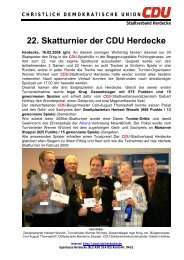 22. Skatturnier der CDU Herdecke - CDU-Stadtverband Herdecke