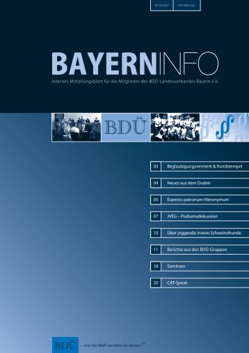 Neumitglieder per 1.09.2007 - BDÜ Bayern