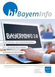 neuer vOrstand - neue herausFOrderungen Bi 3.0 ... - BDÜ Bayern