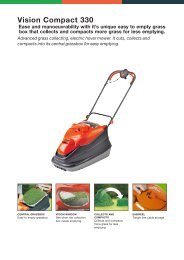 Flymo Vision Compact 330 Spec Sheet - Ecostore