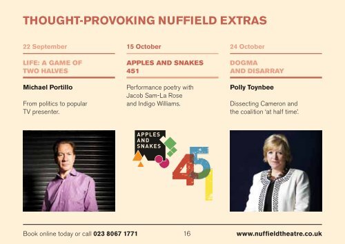 Autumn | Winter 2012 - Nuffield Theatre