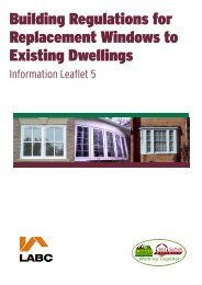 Building Regulations for replacement windows to existing dwellings